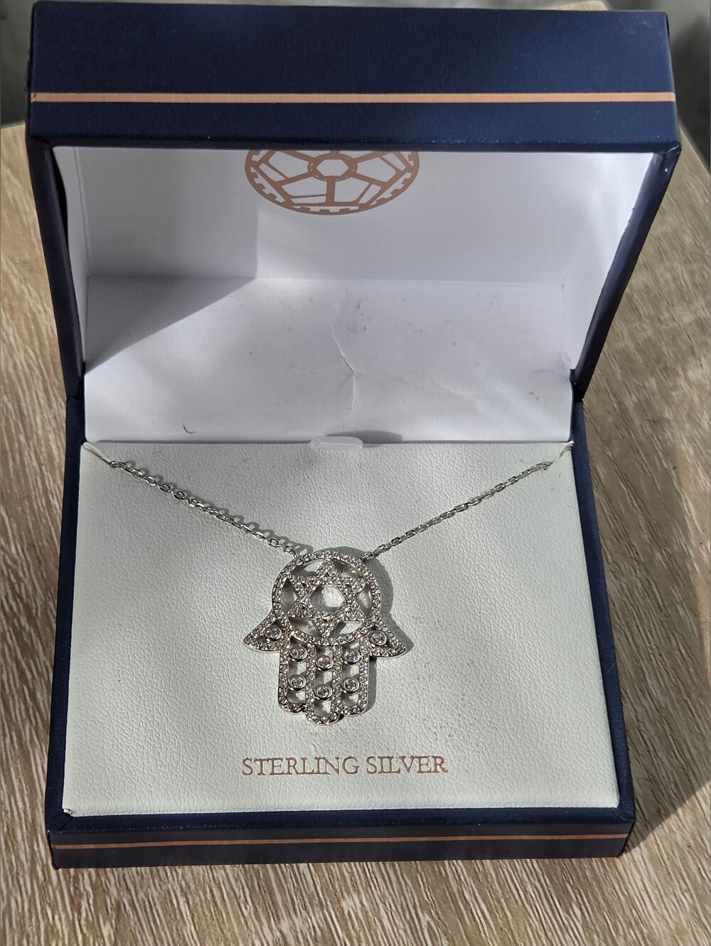 Sterling Silver Hamsa & Star of David Necklace